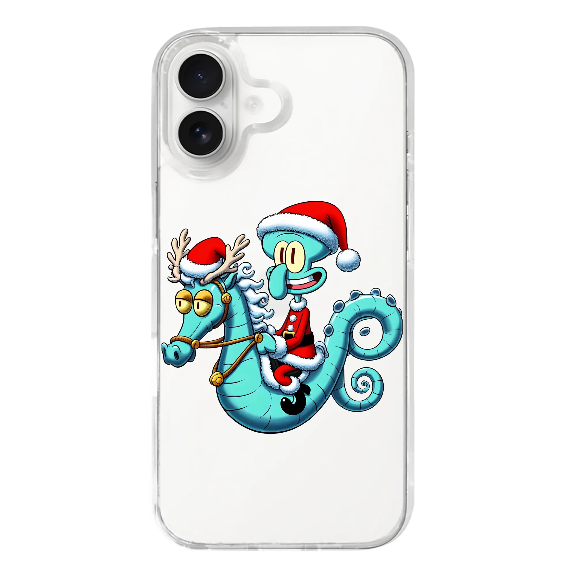 スポンジボブ グッズ イカルド - iPhone 17シリーズ 透明スマホケース – 薄型・耐衝撃・精密フィット保護カバー